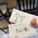 キング製麺 - 食券