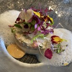 Restaurant Laplace - 【前菜1】
                                　・ずわい蟹、蕪のムース、柚子エスプーマ、
                                　　オマール海老のソース