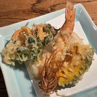蕎麦懐石 無庵 - 2023.11.27 (月)   天ぷらせいろ＆薬味　2400円（税込）