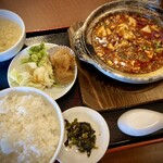 湖南飯店 - 陳麻婆豆腐定食 1100円
