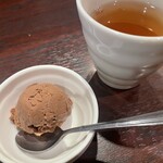 串揚げ屋　福爐 - 締めはチョコアイス。