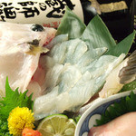 Filefish liver sashimi