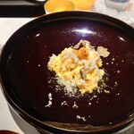 天橋立離宮 星音 - お腹いっぱいで炊き込みご飯はハーフ。雲丹、トリュフ、ポルチーニ、カラスミ、スクランブルエッグ