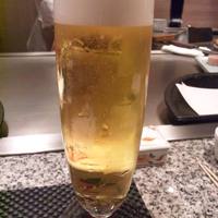 鉄板焼　堂島 - 2013.11. まずは生ビール♪