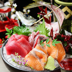Three kinds of sashimi