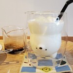 Cafe Batake - アイスカフェラテのグラスがかわいい♡
