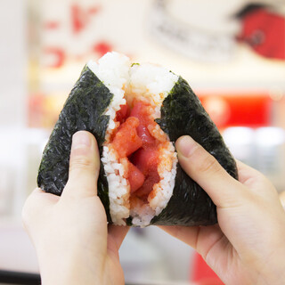 Using freshly made mentaiko on the day ♪ "Jumbo mentaiko rice Onigiri"