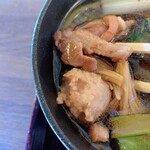 Musouan - 鴨汁に入っていた鴨肉と鶏つくね