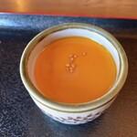 Musouan - 韃靼そば茶プリン  蕎麦の実がトッピングされています