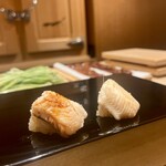 恵比寿 鮨 ふじまさ - 煮アナゴ たれ、塩