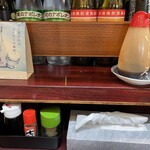 居酒屋樽八 - 「ソース」って書いてあるソースがかわいらしい。量も笑