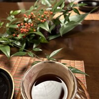 山ごぼう - 南天の下におしぼり　お茶