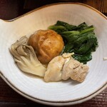 百壱 楠 - 舞茸　椎茸　ほうれん草　かしわ（菜彩鶏）