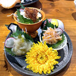 さかながはねて 神田本店 - 酒肴三種盛り（税別 980円）