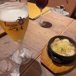 Migeru Fuani - ビールと海老のアヒージョ