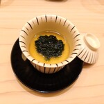 兄弟寿し - あおさと梅の茶碗蒸し