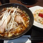 Ronshan - 合鴨醤油ラーメン＋五目チャーハン