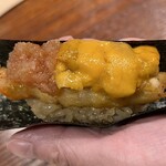 赤坂 鮨大谷 - 海老のフリット雲丹トマトポン酢