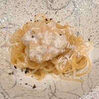 赤坂 鮨大谷 - 伊勢海老のビーフン〜豆乳生クリーム