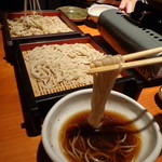 蕎麦 酒肴 京鴨 椿 - 鴨鍋の汁で鴨せいろ