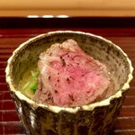 多仁本 - とろける美味しさの近江牛　下には出汁のきいた素麺