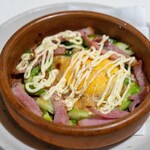 シシリヤ - 2023.11 アスパラのカルボナーラ（770円）