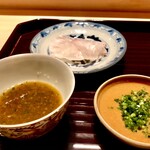 多仁本 - シャブシャブのタレはちり酢とあん肝のソース