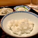 多仁本 - 先ず煮えばな　シラス　奈良漬けの風味のあるお漬物