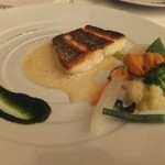 テラスレストラン - メインは魚を選択。鱸のポアレ