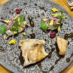 渡辺料理店 - 虎河豚のマリネとフリットの盛り合わせ