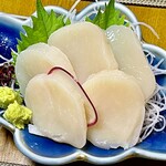 225871638 - この帆立貝柱の刺身が美味かった　こんなに美味いの青森以来かも