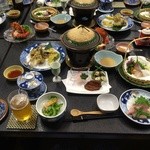 屋久島グリーンホテル - 豪華な夕食