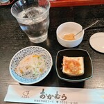 Okamura - 酢の物、ミニ冷奴、カラシ