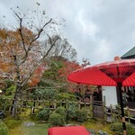 芹生茶屋 - お店の横には