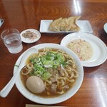 Youkiken - まんぷくラーメン定食800円 ラーパス特典で味玉1コサービス