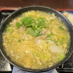 Gyuusujitonikuudon sige - たっぷり野菜と鶏のかき玉うどん+うどん中盛り1.5倍 ¥950+¥100-