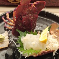 幸鮨 - くつエビちゃんの活き造り〜甘〜い！ぷりっ、ぷりっ、柔らかい、今迄食べた事のない食感〜❤