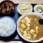 大輪 - 麻婆豆腐定食・ライス大盛