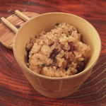 秋神温泉旅館 - （朝食）竹筒のおこわご飯