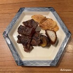 千陽 - 短角牛と二子里芋と里芋のチップス