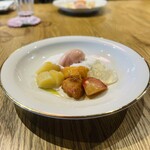 ラ・カーサ・ディ・テツオ オオタ - 桃、ネクタリン
アマゾン天然蜂蜜、ココナッツフォーム
白桃コンポート