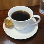 キッチン ブルー グローブ - ホットコーヒーのアップ