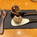 ランデブーラウンジ・バー - 和栗：手前、洋栗：向こう