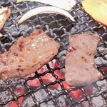炭火焼肉 朱苑 - 焼けました～♪