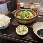 御茶ノ水 TEN - もつ鍋定食　紫の醤油