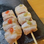 Yakitori To Shouchuu Genya - ささみレア　梅肉とワサビ