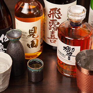 We offer our original shochu and whiskey that go well with our signature eel.