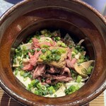 本田商店 - 牛カイノミとフォアグラの土鍋ご飯