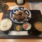 Genkainada - 『あら煮定食（1200円）、明太子一切れ（100円）』