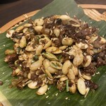 Renshan - 発芽大豆　ささげの漬物　挽肉炒め